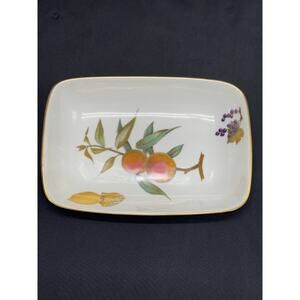 Vintage Royal Worcester Evesham Gold Oven-to-Table Rectangular Serving Dish